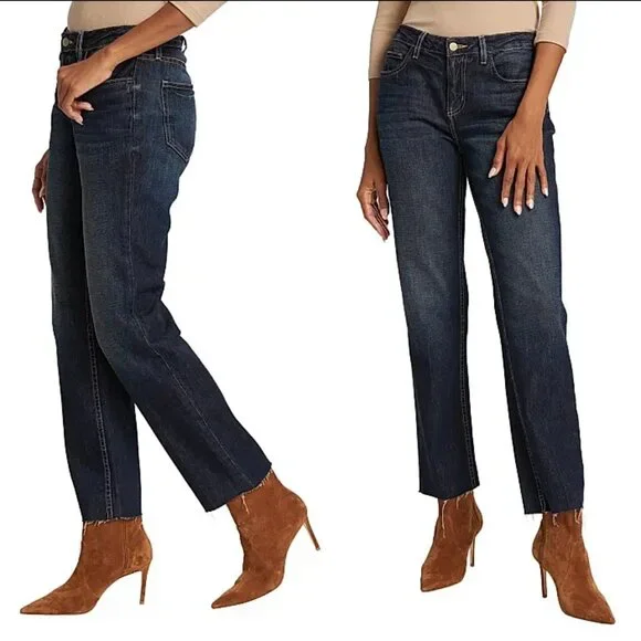 L'AGENCE  Milana Stovepipe Jeans in Grainger (Dark Wash) - Size 25 - Picture 3 of 11